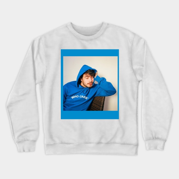 rex orange  blue who cares Crewneck Sweatshirt by Pop-clothes